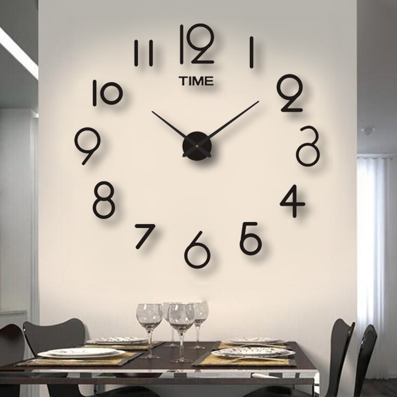 2D-3D-Large-Wall-Clock-reloj-de-pared-DIY-Quartz-Watch-Acrylic-Mirror-Stickers-Horloge-Murale