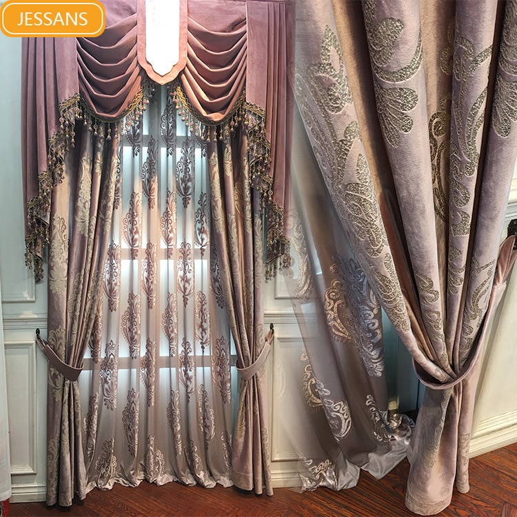 High-end-Velvet-Gilded-Curtains-for-Living-Dining-Room-Bedroom-Blackout-Curtains-High-End-European-style-2