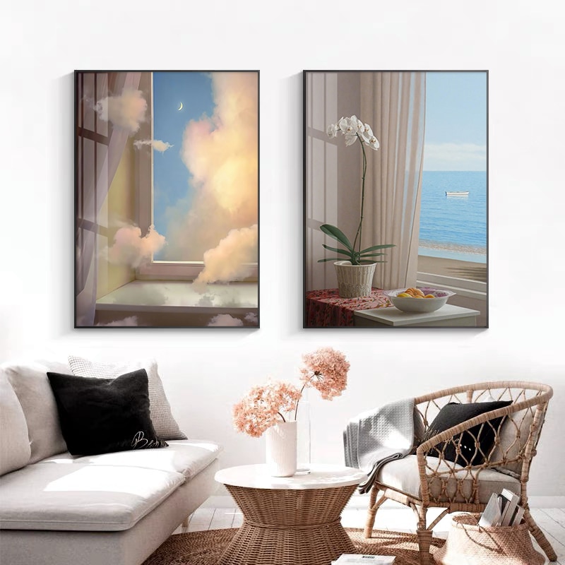 Modern-Warm-Color-Clouds-Landscape-Canvas-Painting-Wall-Art-Print-Poster-Picture-Decorative-Painting-Living-Room-1