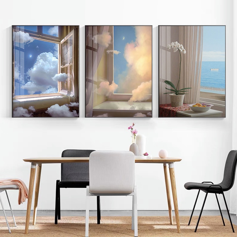 Modern-Warm-Color-Clouds-Landscape-Canvas-Painting-Wall-Art-Print-Poster-Picture-Decorative-Painting-Living-Room-2