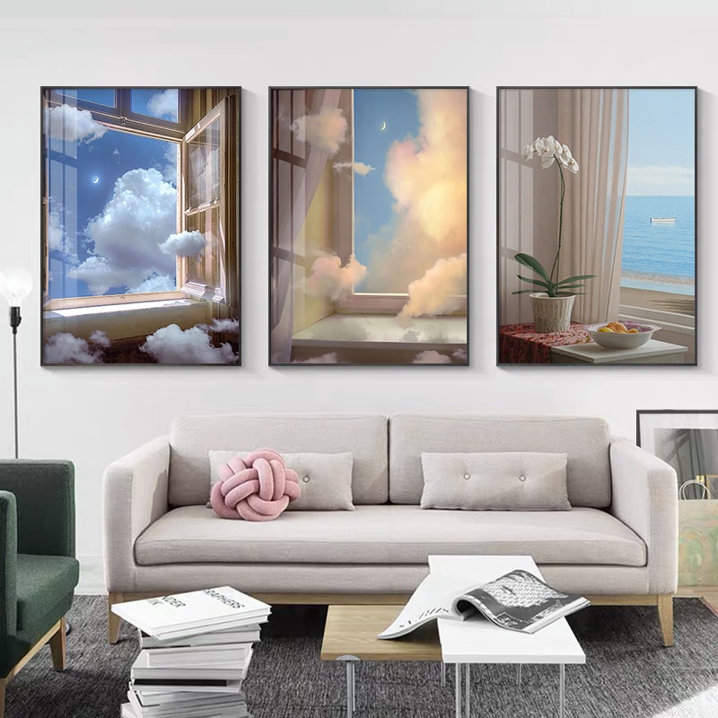 Modern-Warm-Color-Clouds-Landscape-Canvas-Painting-Wall-Art-Print-Poster-Picture-Decorative-Painting-Living-Room-4
