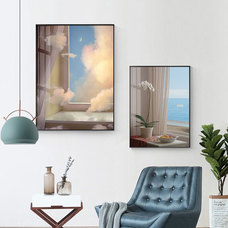 Modern-Warm-Color-Clouds-Landscape-Canvas-Painting-Wall-Art-Print-Poster-Picture-Decorative-Painting-Living-Room-5
